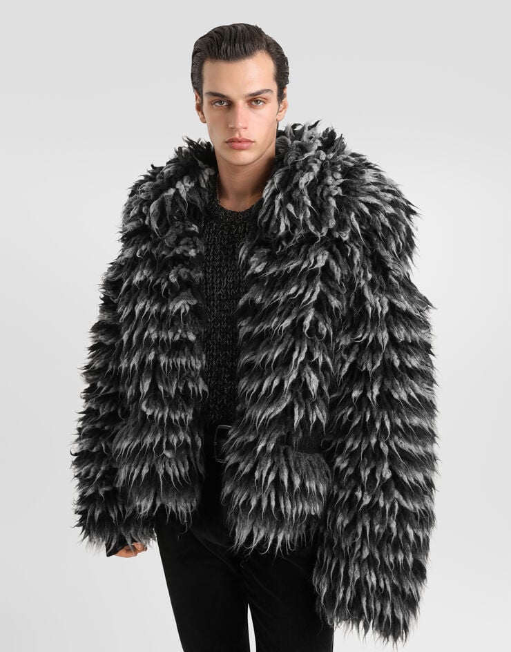 Dolce & Gabbana Fur-effect knit cardigan Dolce & Gabbana Fur-effect knit cardigan Multicolor GXVBTTJGMMQ