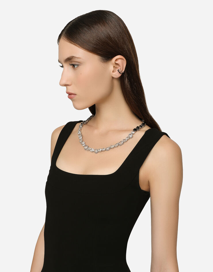 Dolce & Gabbana Anna 黑色尖晶石与18K白金耳环 白 WSQA7GWSPBL