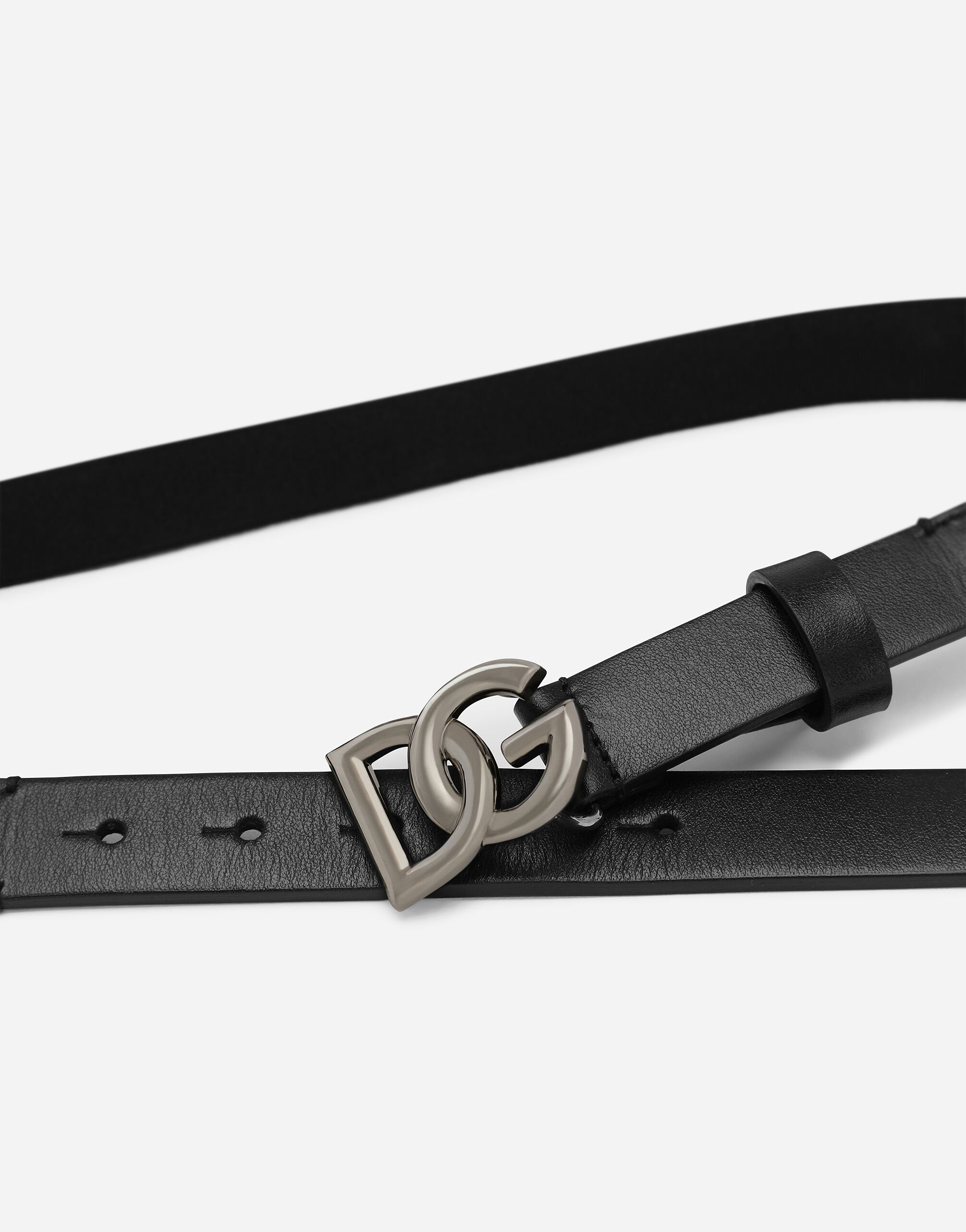 Blackのボーイズ カーフスキン&ゴム ベルト | Dolce&Gabbana®