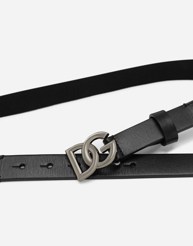 Dolce & Gabbana Calfskin and elasticated belt Black EC0086AQ616