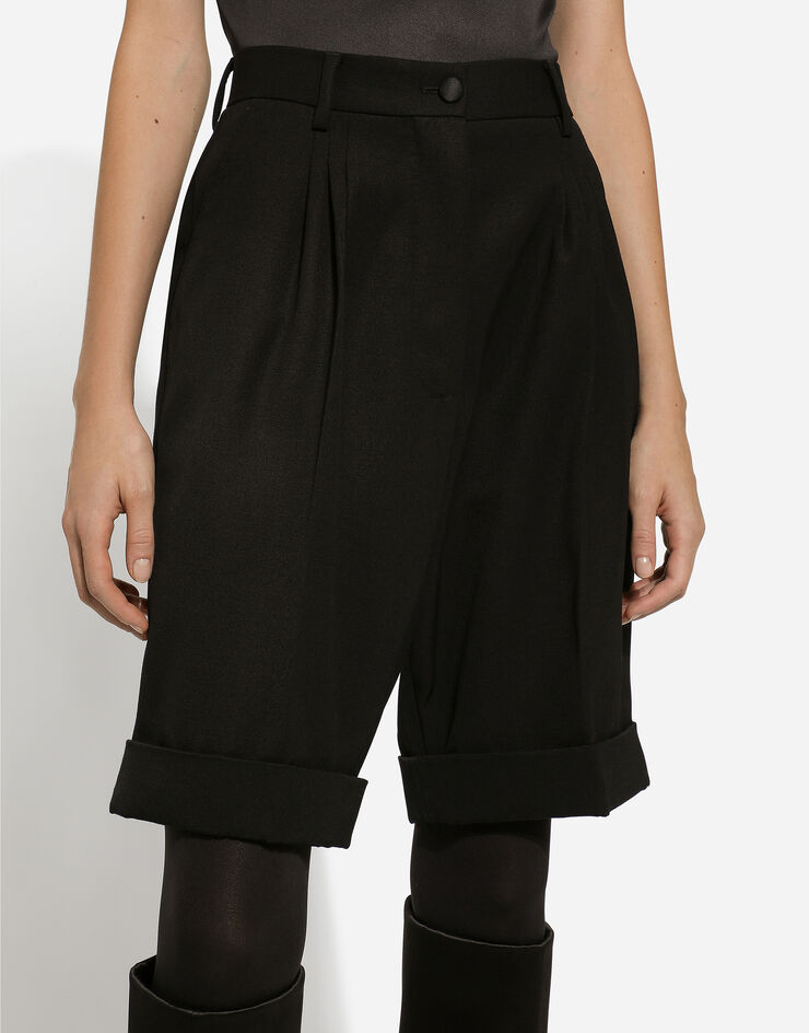 Dolce & Gabbana Wool gabardine shorts Black FTCZWTFU28J