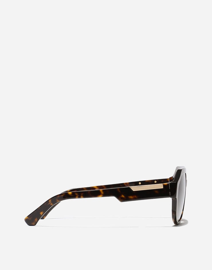 Dolce & Gabbana نظارة شمسية Mirror Logo بني VG446DVP271