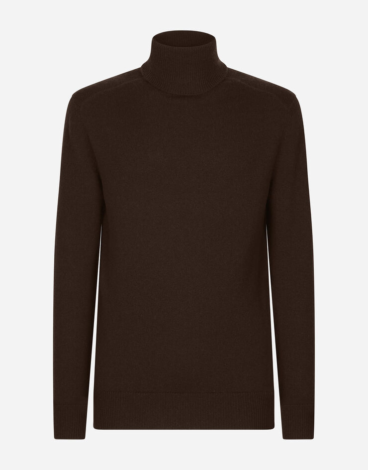Dolce & Gabbana Cashmere turtle-neck sweater Brown GXL30TJAWM9