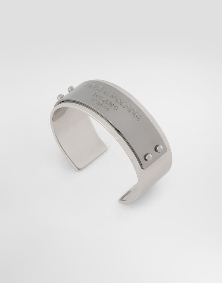 Dolce&Gabbana Rigid bracelet with Dolce&Gabbana logo Dolce&Gabbana Rigid bracelet with Dolce&Gabbana logo Silver WBP1T2W1111