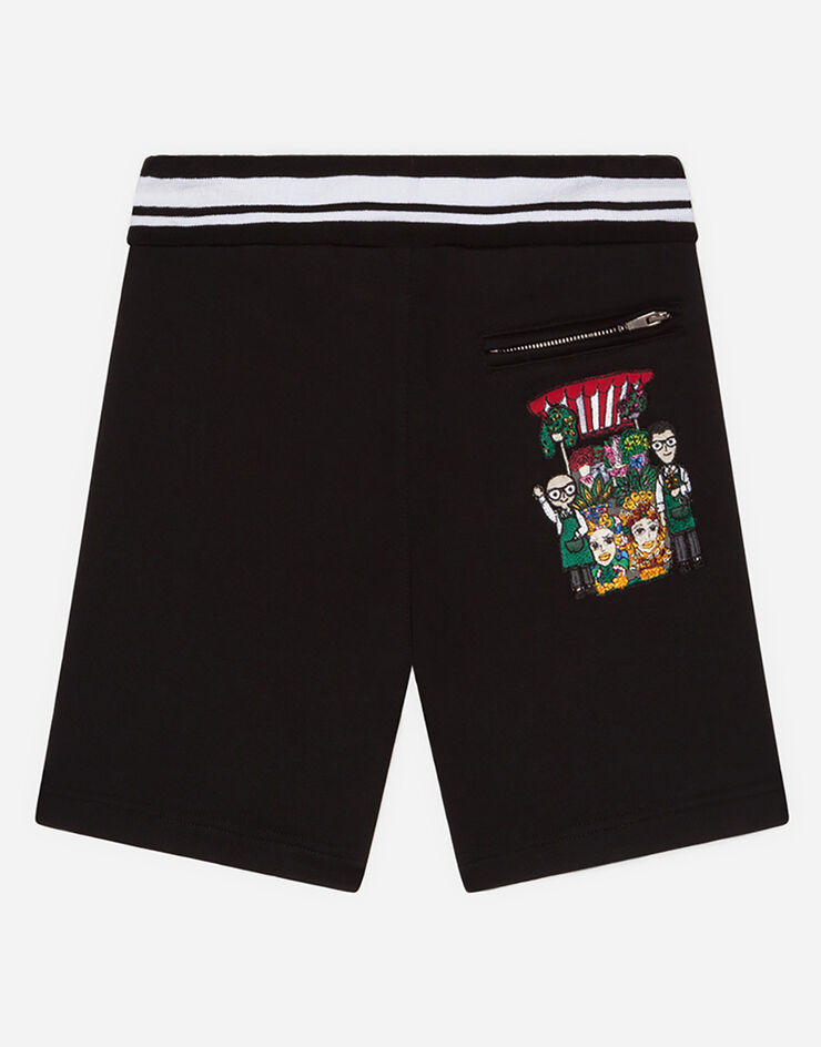 Dolce & Gabbana DG Family bermuda jogging shorts in jersey Dolce & Gabbana DG Family bermuda jogging shorts in jersey BLACK L4JQD0G7WAW