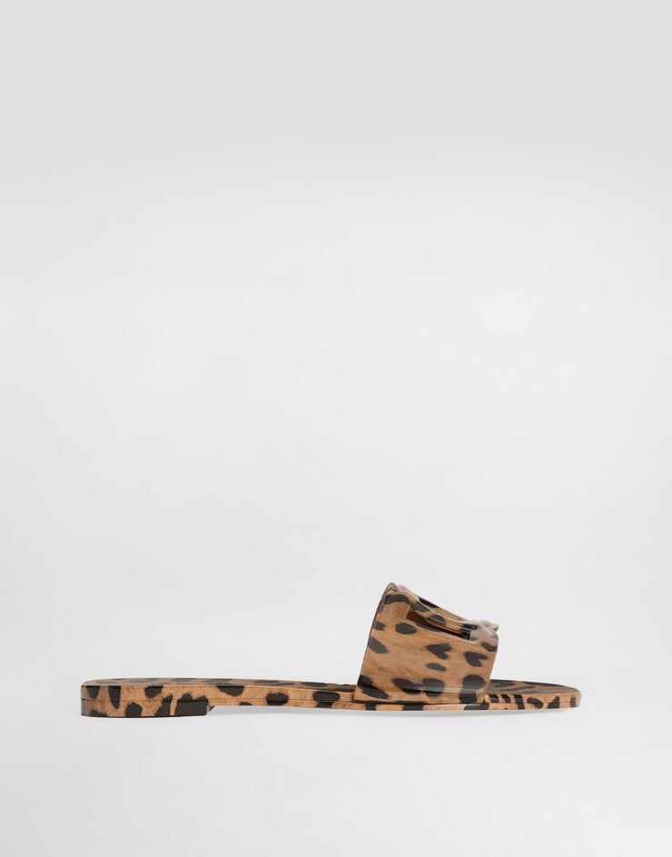 Dolce & Gabbana Leo-print rubber beachwear slides  CW2215A0017