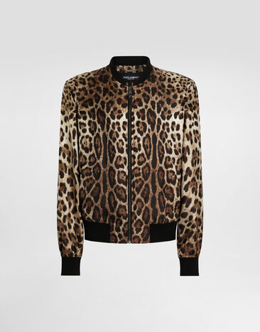 Dolce & Gabbana Technical fabric bomber jacket with tag Black G9BOATGJ218