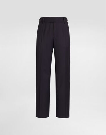 Dolce & Gabbana Pantalones en lana virgen Blue GP110TGK424