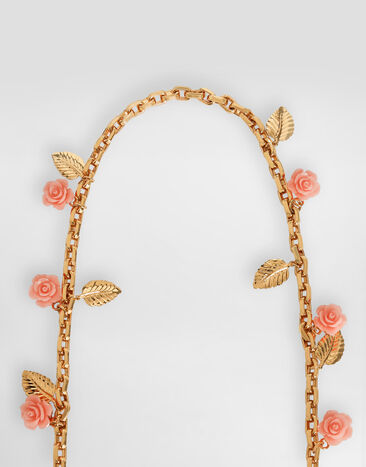 Dolce & Gabbana حمالة كتف من معدن مزينة بـ ورود صغيرة Multicolor BI3464A0213