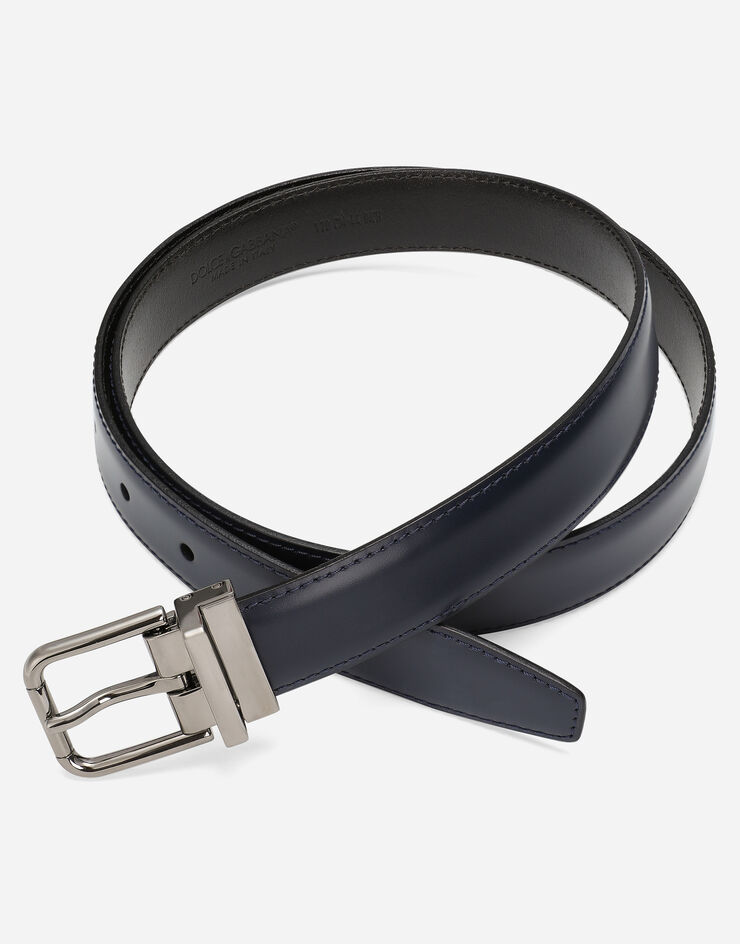 Dolce & Gabbana Cintura in pelle di vitello Blu BC4337A1607