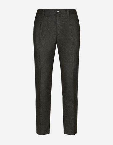 Dolce & Gabbana Pantalón sastre de franela Gris GW13ETFU21Q