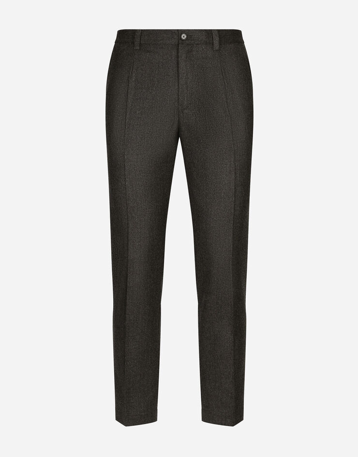 Dolce & Gabbana Pantalón sastre de franela Gris GW13ETFU21Q
