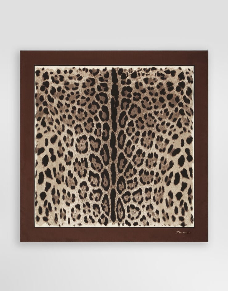 Dolce&Gabbana Leopard-print twill scarf (90x90) Dolce&Gabbana Leopard-print twill scarf (90x90) Brown FN090RGDBYX