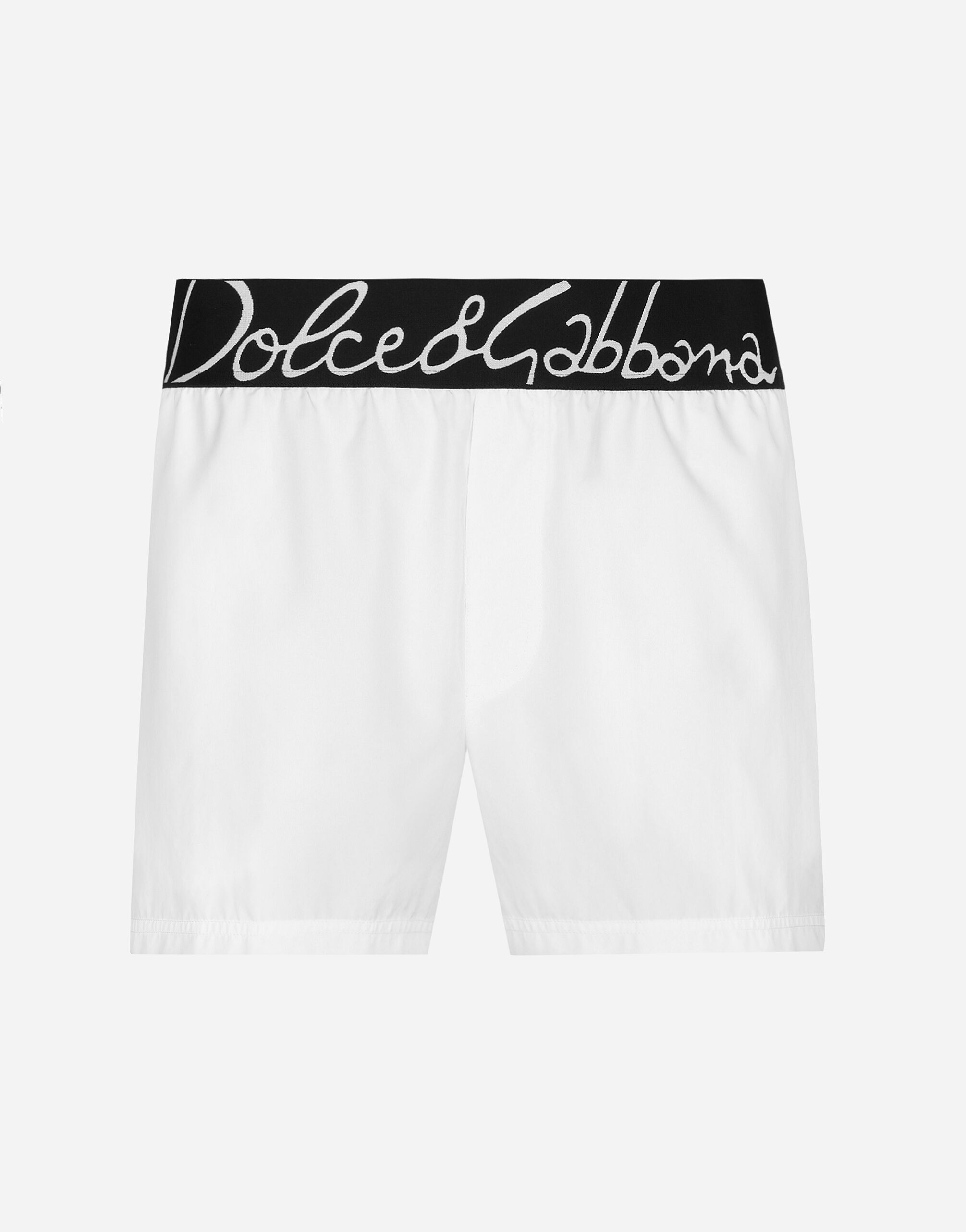 Dolce & Gabbana Short swim trunks with Dolce&Gabbana logo Print M4A13TISMHF