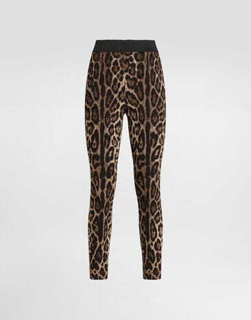 Dolce & Gabbana Leo-print cady leggings Print FTANETFSRKY