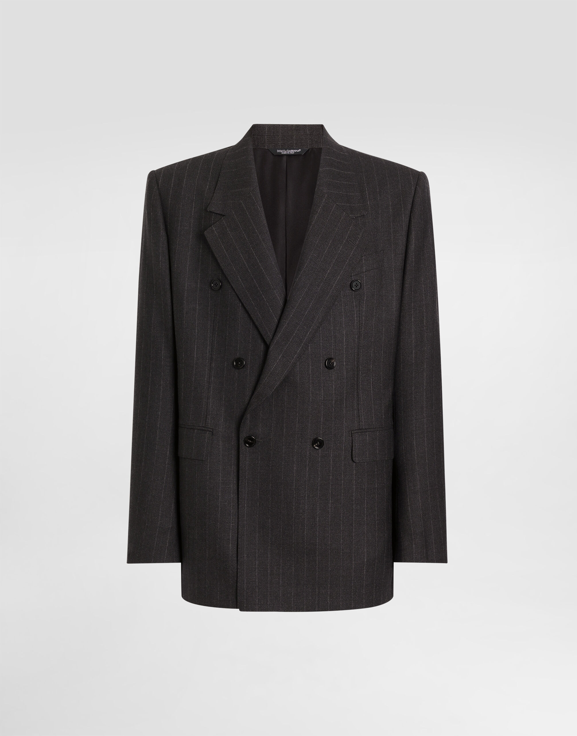 Palermo double-breasted pinstripe wool jacket