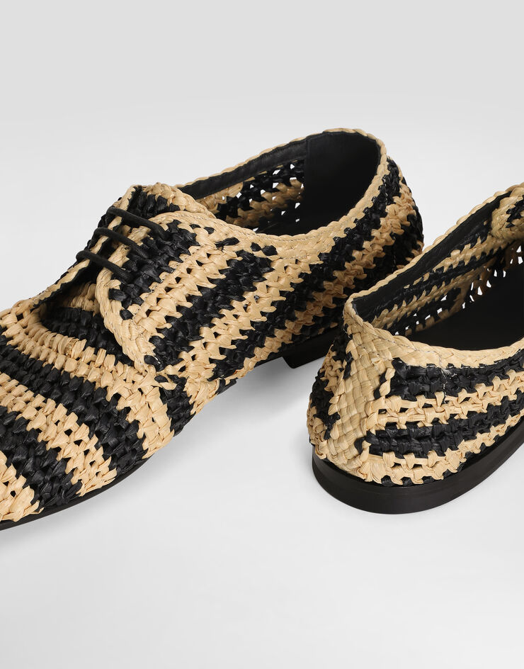 Dolce & Gabbana Woven raffia Derby shoes Multicolor A10872A9M09