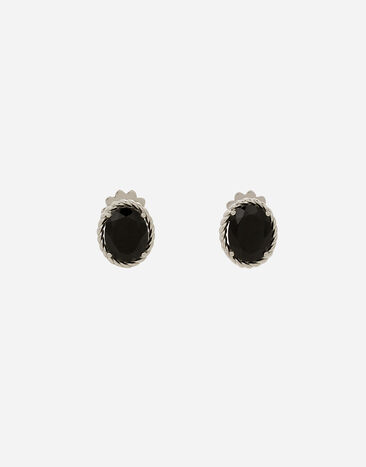 Dolce & Gabbana Anna earrings in white gold 18Kt and black spinels Red WSQB1GWQM01