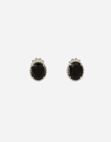 Dolce & Gabbana Anna earrings in white gold 18Kt and black spinels Gold WBND2GWYEDI