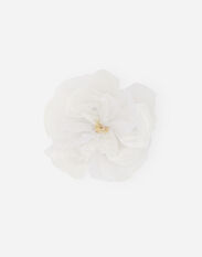 Dolce & Gabbana Broche avec fleur en soie Noir GH706ZGH892