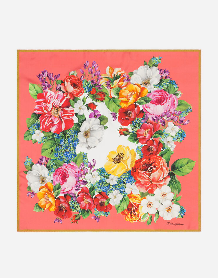 Dolce & Gabbana Twill foulard with mixed floral print 70 x 70cm- 275 x 275 inches ESTAMPADO DE FLORES FN092RGDS50