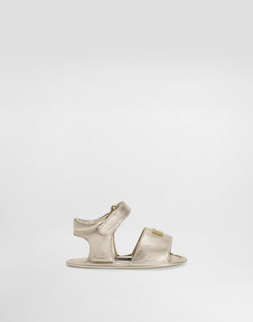 Dolce & Gabbana Laminated nappa leather sandals Grey DK0157AJ133