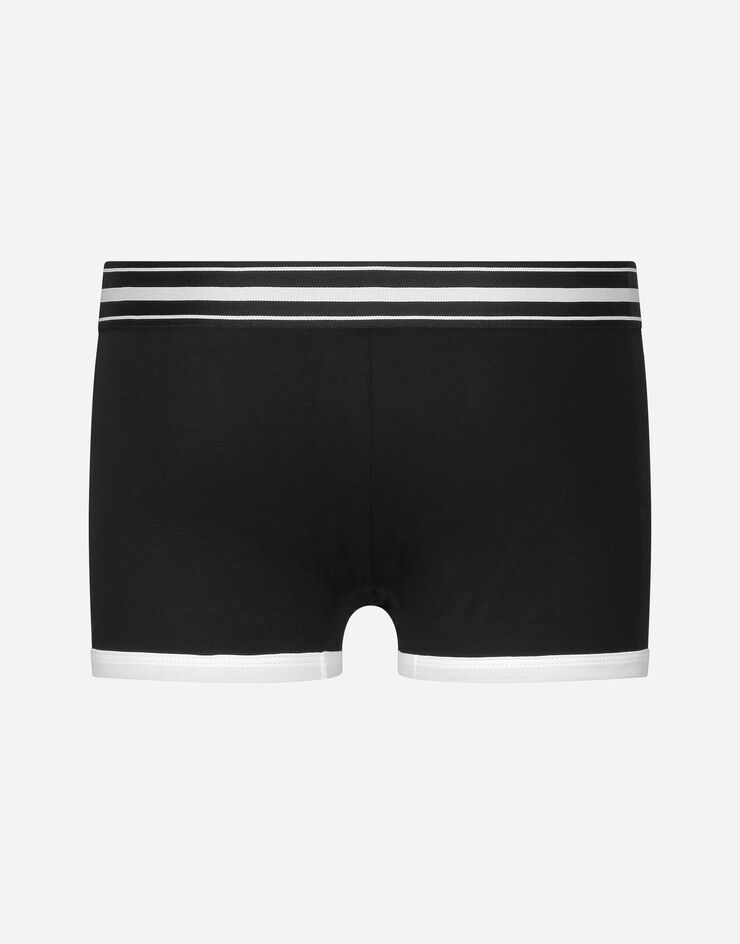 Dolce & Gabbana Boxershorts Regular Baumwolljersey bi-elastisch Schwarz M4F36JFUECH