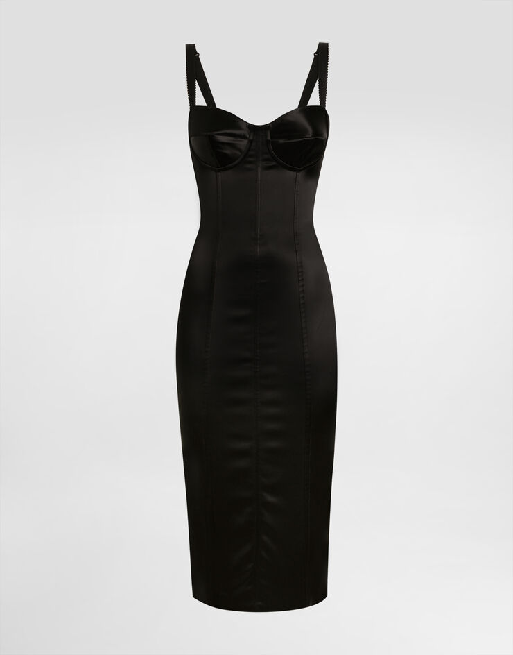 Dolce & Gabbana Satin dress Black F6DIHTGDDB2