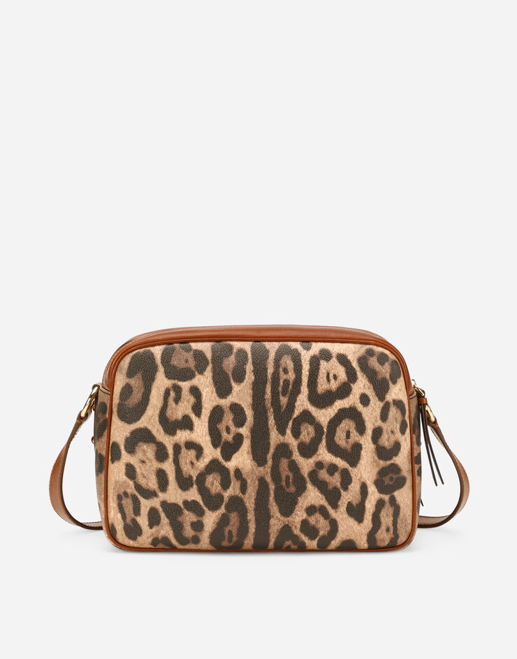 Dolce & Gabbana Leopard-print Crespo handbag with branded plate Multicolor BB2210AW384