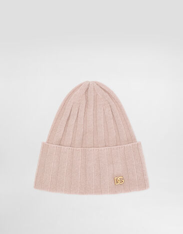 Dolce & Gabbana Wide ribbed knitted hat Pink LBKH94JDVDQ