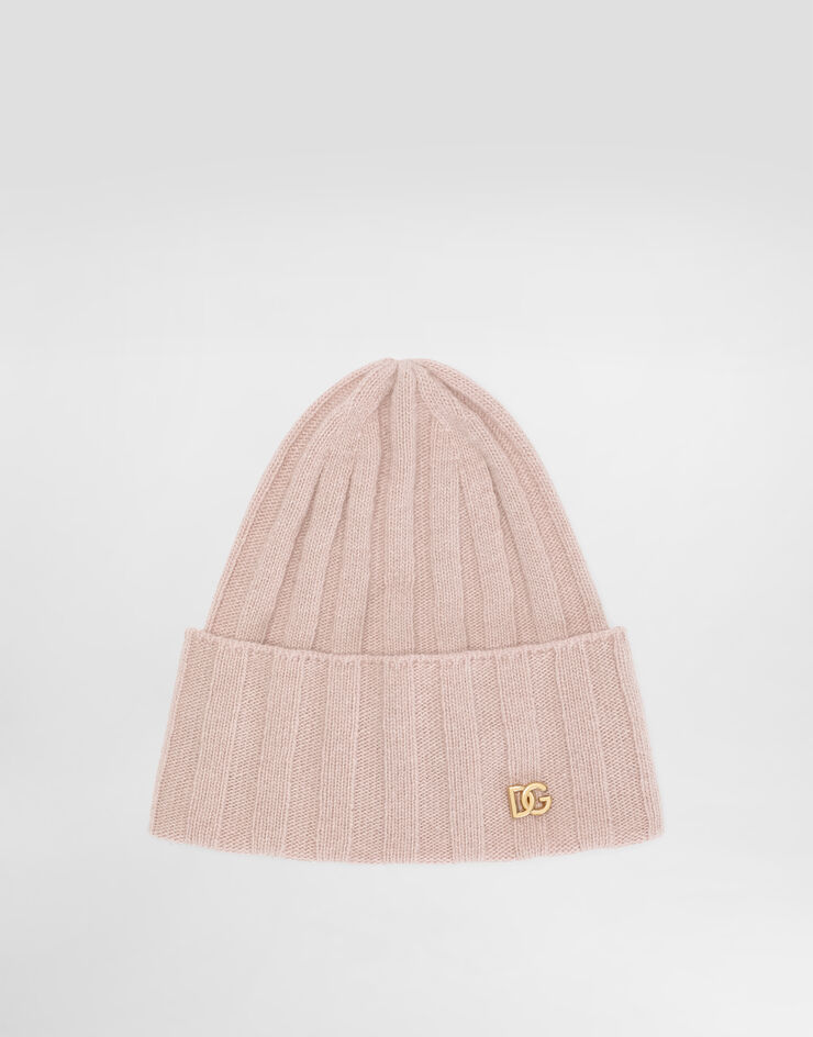Dolce & Gabbana Wide ribbed knitted hat Pink LBKH94JDVDQ