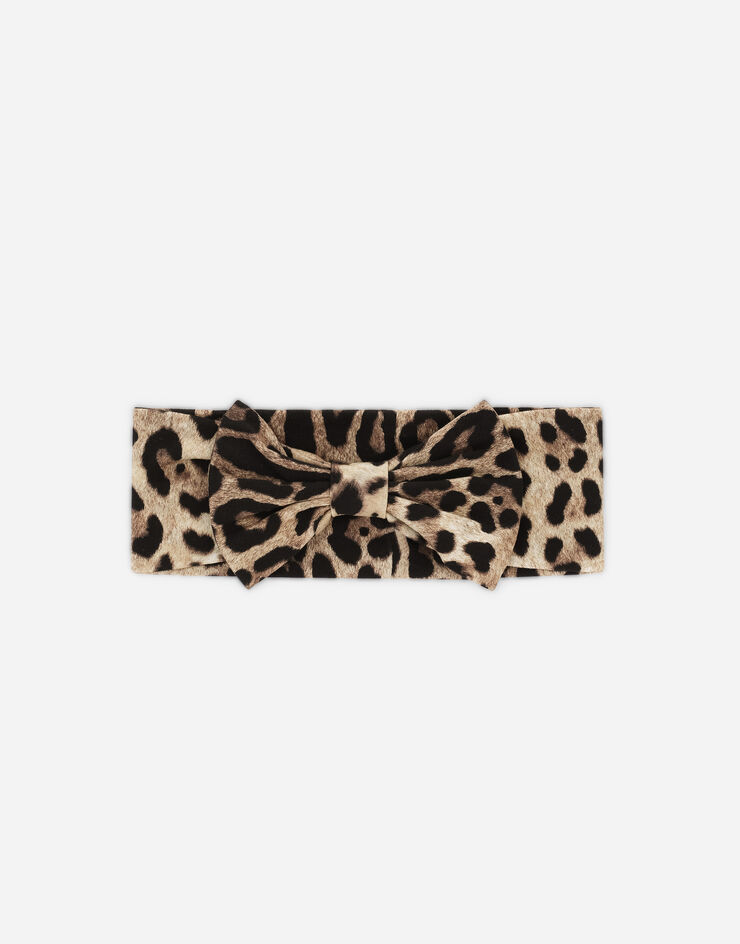 Dolce & Gabbana Fascia in interlock  stampa leopardo Animal Print LNJAD2HS7K7