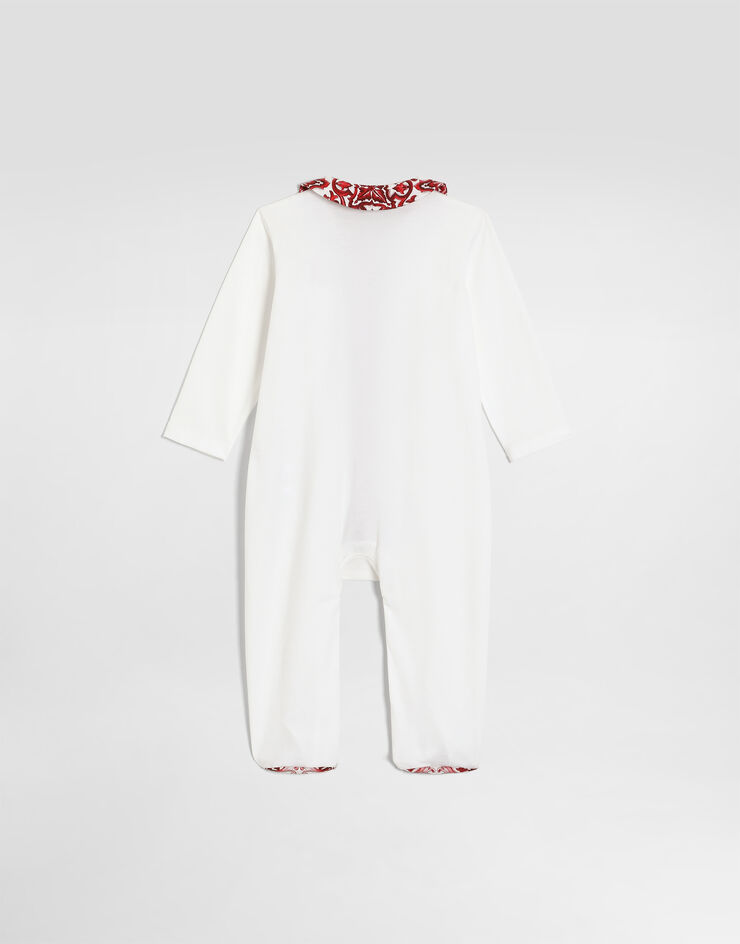 Dolce & Gabbana Set de regalo en jersey con estampado mayólica Dolce & Gabbana Set de regalo en jersey con estampado mayólica White L1JOCNG7P5B