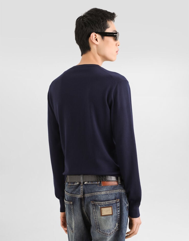 Dolce & Gabbana Virgin wool pullover Dolce & Gabbana Virgin wool pullover Blue GXX24ZJGMLS