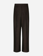 Dolce&Gabbana Tailored viscose and linen pants Grey GXR79TJCVL9