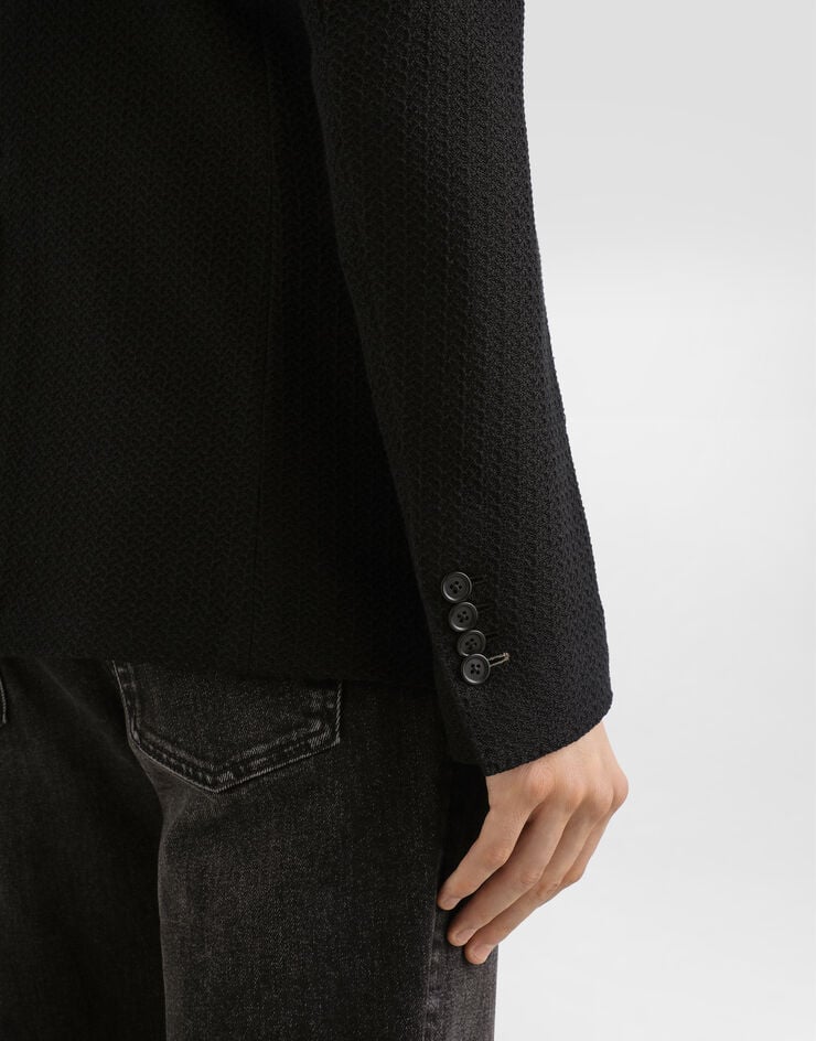 Dolce & Gabbana Double-breasted taormina jersey jacket Dolce & Gabbana Double-breasted taormina jersey jacket Black G2TK5THU7W7