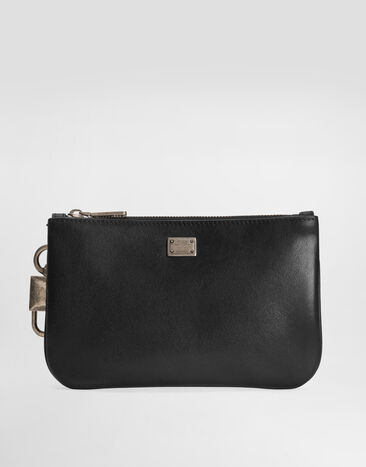 Dolce & Gabbana Calfskin necessaire Black BP3446AH850