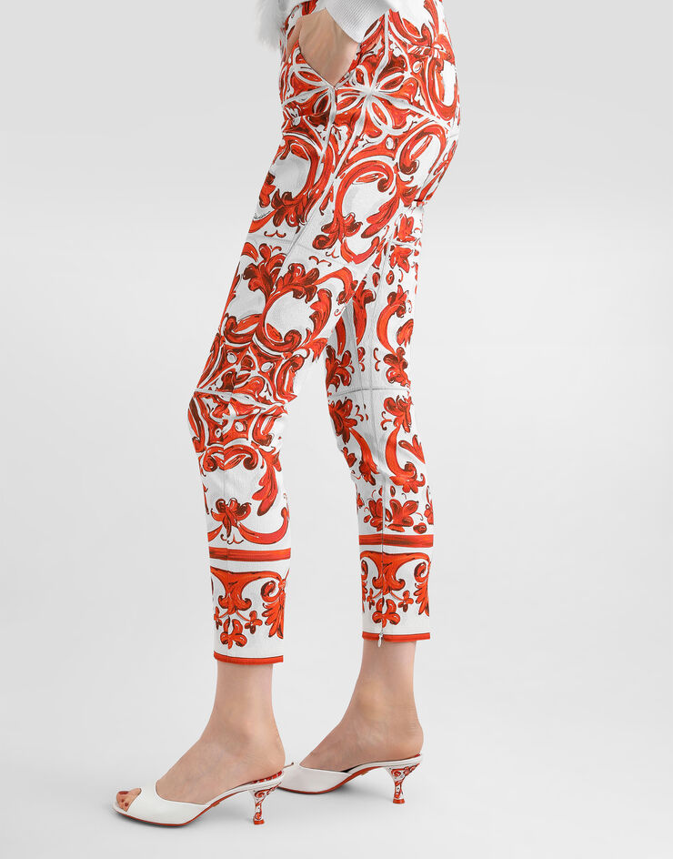 Dolce & Gabbana Majolica-print brocade trousers Multicolor FTDBSTGDDRF