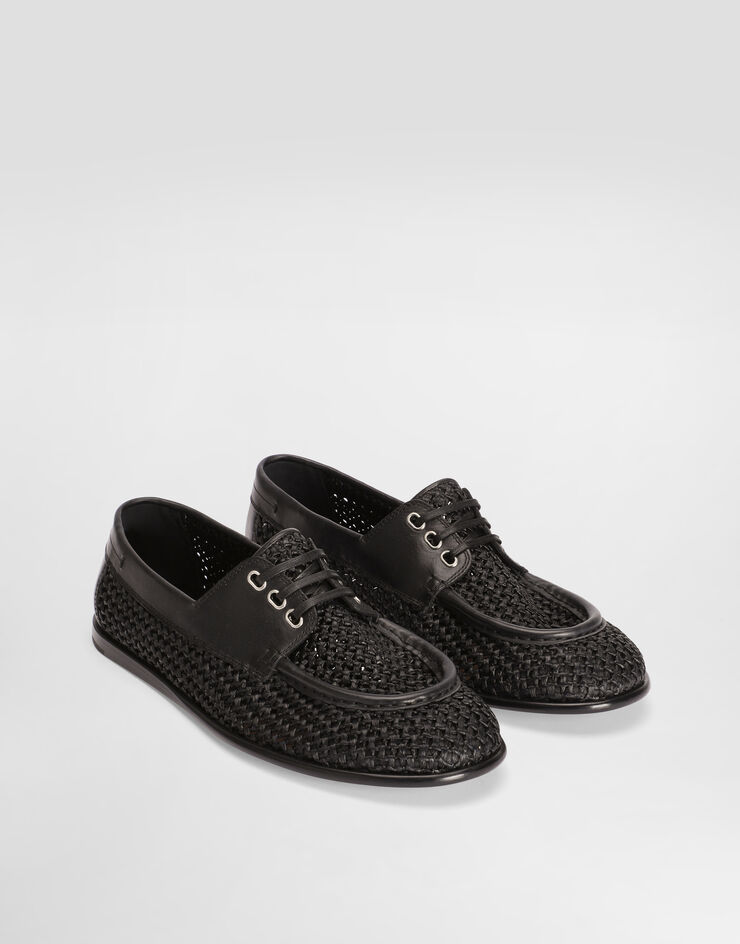 Dolce & Gabbana Derby shoes in raffia Dolce & Gabbana Derby shoes in raffia Black A10909A0768