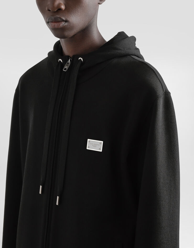 Dolce & Gabbana Cotton hoodie with tag Black G9BGDTG7N7B