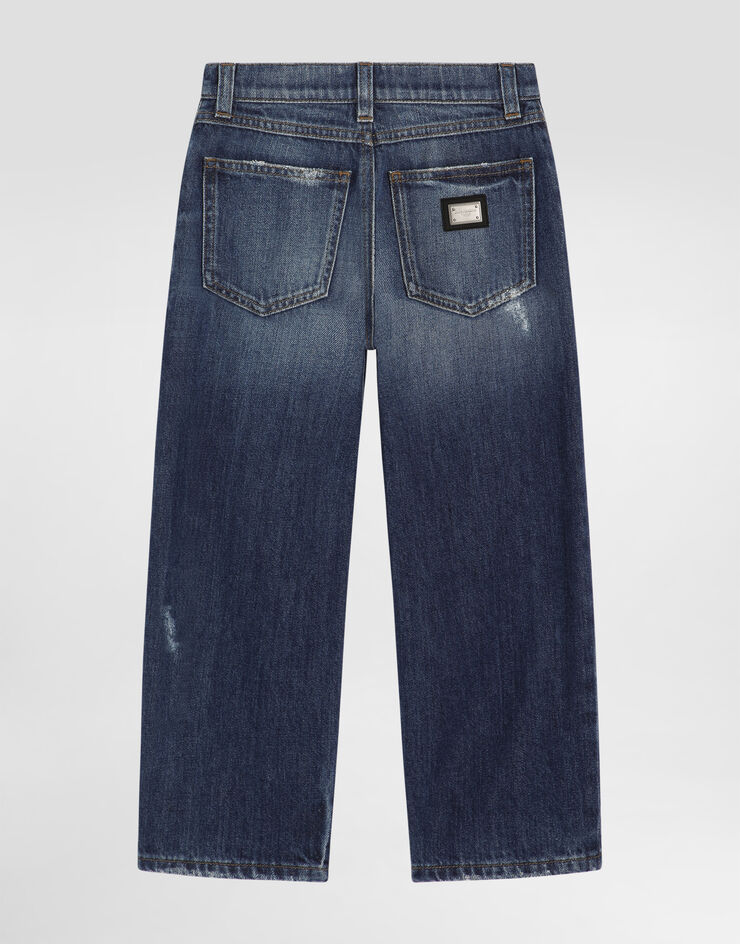 Dolce & Gabbana 5-pocket washed denim trousers Multicolor L42F88LDD53