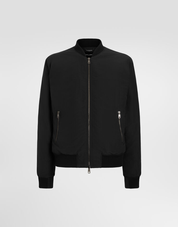 Dolce & Gabbana Padded bomber jacket in canvas Dolce & Gabbana Padded bomber jacket in canvas Black G9CLUTFUS51