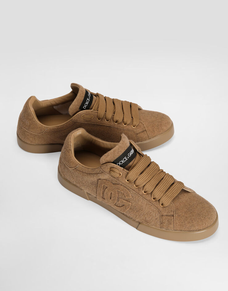 Dolce & Gabbana Portofino wool sneakers Beige CS2459A0978