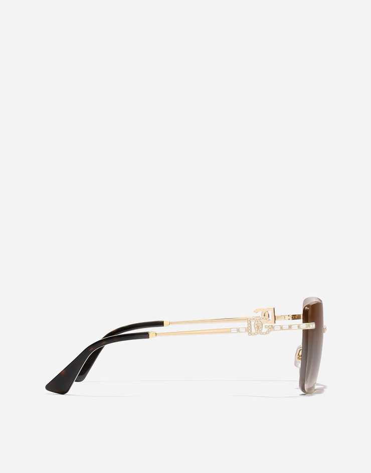 Dolce & Gabbana DG クリスタル サングラス Gold VG2332VM213