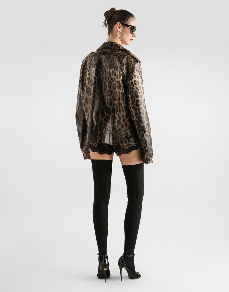 Dolce & Gabbana Camicia in georgette stampa leo Dolce & Gabbana Camicia in georgette stampa leo Stampa F5T27TIS1DY