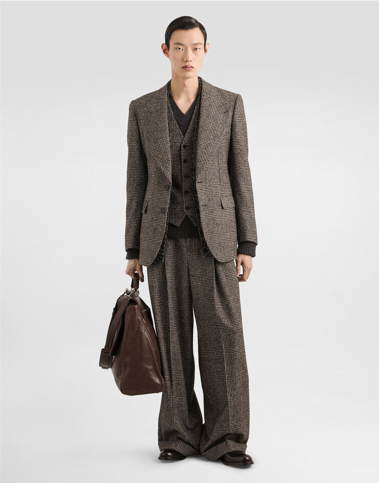 Dolce & Gabbana Glencheck-Hose aus Alpaka-Mischgewebe Multicolor GP16OTFQMKD