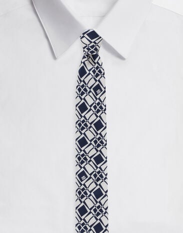 Dolce & Gabbana Krawatte aus bedrucktem Twill Drucken GT149EG1S82
