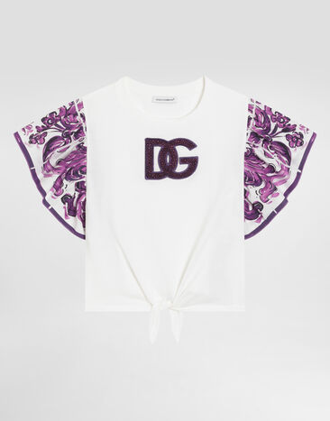 Dolce & Gabbana 马约利卡印花府绸短袖 T 恤 Multicolor L5JTNSFI5JO