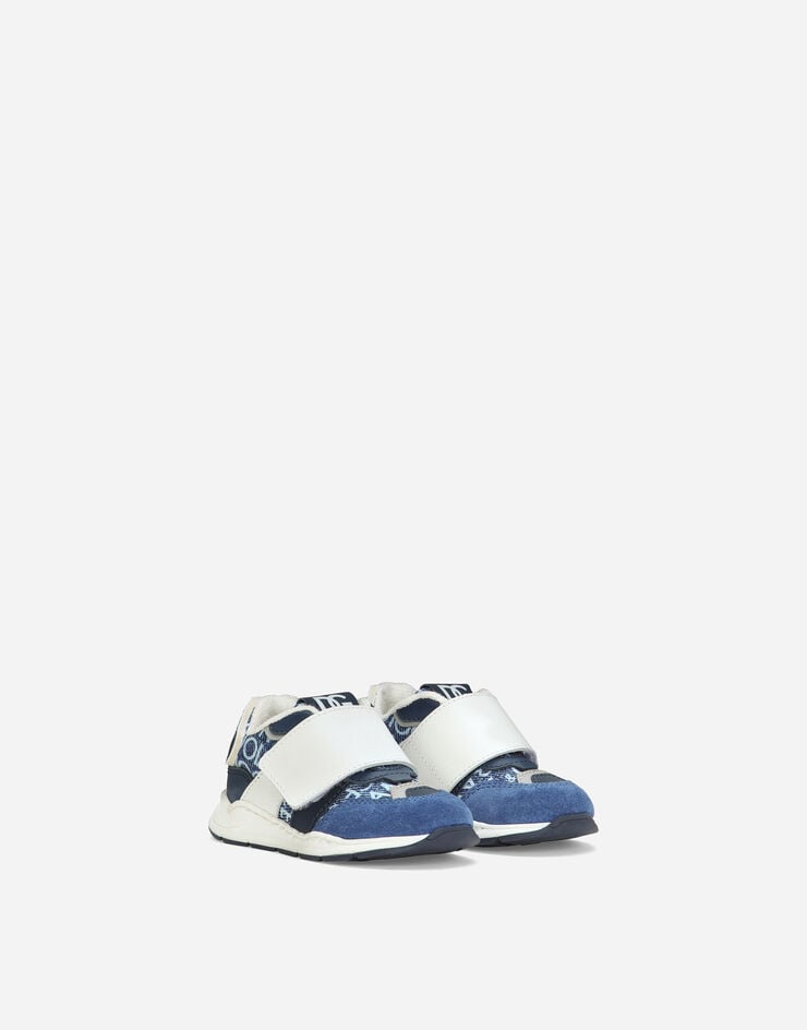 Dolce&Gabbana Air Master 拼接材质运动鞋 丹宁蓝色 DN0191AP860