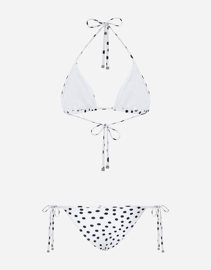 Dolce & Gabbana Bikini triangle avec imprimé à pois Imprimé O8A02JFSG8C